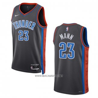 Camiseta Oklahoma City Thunder Tre Mann NO 23 Ciudad 2022-23 Gris