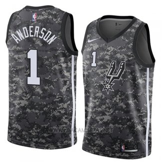 Camiseta San Antonio Spurs Kyle Anderson NO 1 Ciudad 2018 Gris