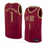 Camiseta Houston Rockets Michael Carter-Williams NO 1 Ciudad 2018-19 Rojo