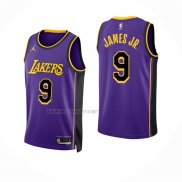 Camiseta Los Angeles Lakers Bronny James NO 9 Statement Violeta