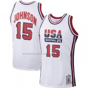 Camiseta USA 1992 James Johnson NO 15 Blanco