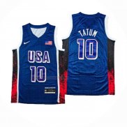 Camiseta USA 2024 Jayson Tatum NO 10 Azul1