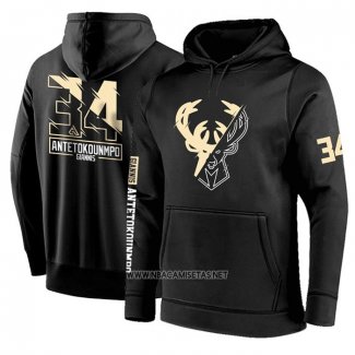 Sudaderas con Capucha Milwaukee Bucks Giannis Antetokounmpo Negro