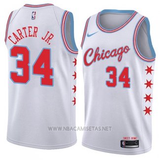 Camiseta Chicago Bulls Wendell Carter Jr. NO 34 Ciudad 2018-19 Negro