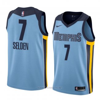 Camiseta Memphis Grizzlies Wayne Selden NO 7 Statement 2018 Azul