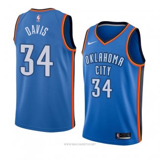 Camiseta Oklahoma City Thunder Tyler Davis NO 34 Icon 2018 Azul