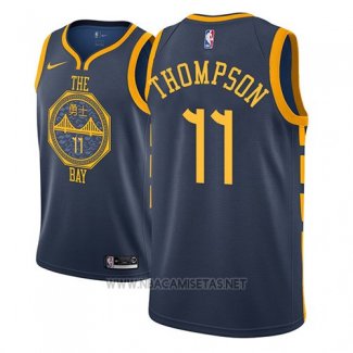 Camiseta Golden State Warriors Klay Thompson NO 11 2018-19 Azul