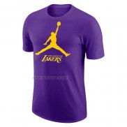 Camiseta Manga Corta Los Angeles Lakers Essential Jumpman Violeta