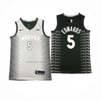 Camiseta Minnesota Timberwolves Anthony Edwards NO 5 Gris