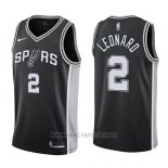 Camiseta San Antonio Spurs Kawhi Leonard NO 2 2017-18 Negro