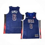 Camiseta USA 2025 LeBron James NO 6 Azul