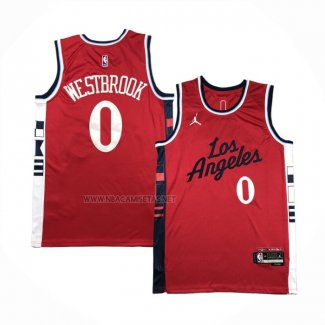 Camiseta Los Angeles Clippers Russell Westbrook NO 0 Statement 2024-25 Rojo