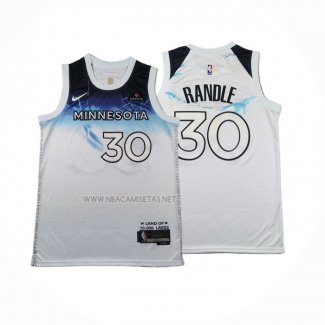 Camiseta Minnesota Timberwolves Julius Randle NO 30 Ciudad 2024-25 Blanco