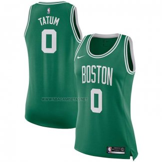 Camiseta Mujer Boston Celtics Jayson Tatum NO 0 Icon Verde