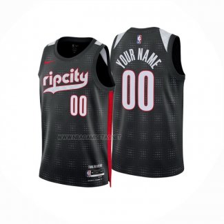 Camiseta Portland Trail Blazers Personalizada Ciudad 2024-25 Negro