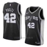 Camiseta San Antonio Spurs Jakob Poeltl NO 42 Icon 2018 Negro