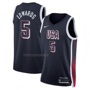 Camiseta USA 2024 Anthony Edwards NO 5 Azul