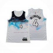 Camiseta Nino Minnesota Timberwolves Robert Dillingham NO 4 Ciudad 2024-25 Blanco