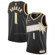 Camiseta Phoenix Suns Devin Booker NO 1 Select Series Oro Negro