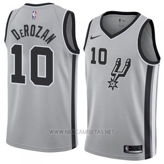 Camiseta San Antonio Spurs Demar DeRozan NO 10 Statement 2018 Gris