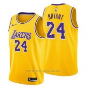 Camiseta Los Angeles Lakers Kobe Bryant NO 24 Icon 2018-19 Amarillo