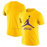 Camiseta Manga Corta Los Angeles Lakers Essential Jumpman Amarillo