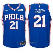 Camiseta Nino Philadelphia 76ers Joel Embiid NO 21 Icon 2017-18 Azul