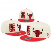 Gorra Chicago Bulls 2022 NBA Draft 9FIFTY Snapback Crema Rojo