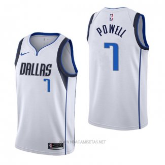 Camiseta Dallas Mavericks Dwight Powell NO 7 Association Blanco