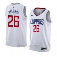 Camiseta Los Angeles Clippers Angel Delgado NO 26 Association 2018 Blanco