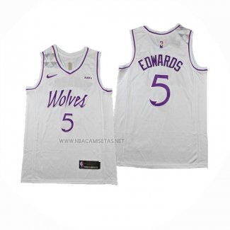 Camiseta Minnesota Timberwolves Anthony Edwards NO 5 Classic 2024 Blanco