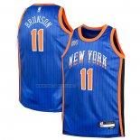 Camiseta Nino New York Knicks Jalen Brunson NO 11 Ciudad 2023-24 Azul
