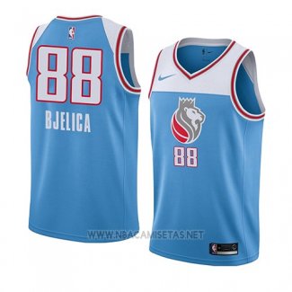 Camiseta Sacramento Kings Nemanja Bjelica NO 88 Ciudad 2018 Azul