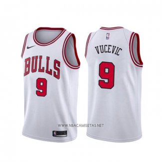 Camiseta Chicago Bulls Nikola Vucevic NO 9 Association Blanco