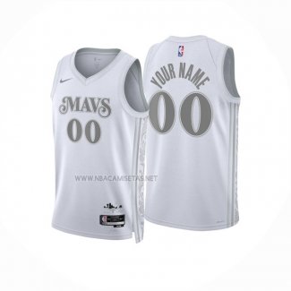 Camiseta Dallas Mavericks Personalizada Ciudad 2024-25 Blanco