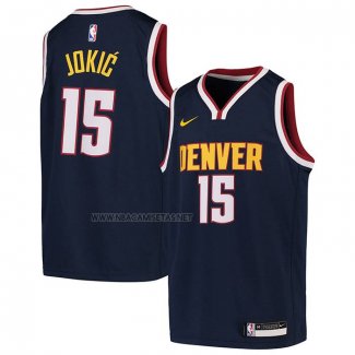 Camiseta Nino Denver Nuggets Nikola Jokic NO 15 Icon 2020-21 Azul