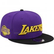 Gorra Los Angeles Lakers Statement Edition 9FIFTY Snapback Violeta Negro