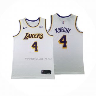 Camiseta Los Angeles Lakers Dalton Knecht NO 4 Association 2024-25 Blanco