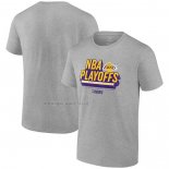 Camiseta Manga Corta Los Angeles Lakers 2024 NBA Playoffs Gris