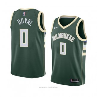 Camiseta Milwaukee Bucks Trevon Duval NO 0 Icon 2018 Verde