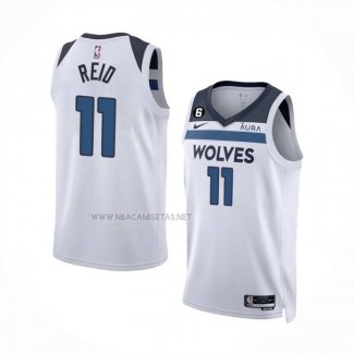 Camiseta Minnesota Timberwolves Naz Reid Edwards NO 11 Association Blanco