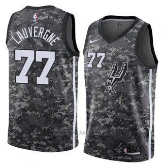 Camiseta San Antonio Spurs Joffrey Lauvergne NO 77 Ciudad 2018 Gris