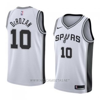 Camiseta San Antonio Spurs Demar Derozan NO 10 Association 2017-18 Blanco