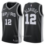 Camiseta San Antonio Spurs LaMarcus Aldridge NO 12 2017-18 Negro