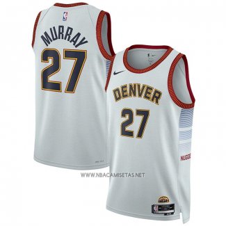 Camiseta Denver Nuggets Jamal Murray NO 27 Ciudad 2022-23 Blanco