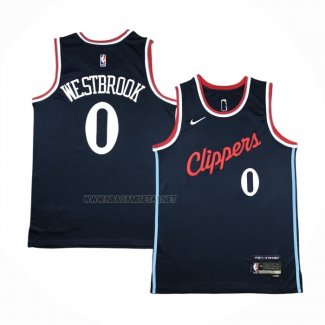 Camiseta Los Angeles Clippers Russell Westbrook NO 0 Icon 2024-25 Azul