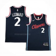 Camiseta Los Angeles Clippers Kawhi Leonard NO 2 Icon 2024-25 Azul