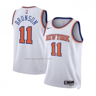 Camiseta Nino New York Knicks Jalen Brunson NO 11 Association 2022-23 Blanco