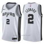 Camiseta San Antonio Spurs Kawhi Leonard NO 2 2017-18 Blanco