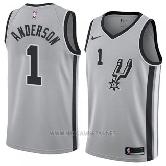 Camiseta San Antonio Spurs Kyle Anderson NO 1 Statement 2018 Gris